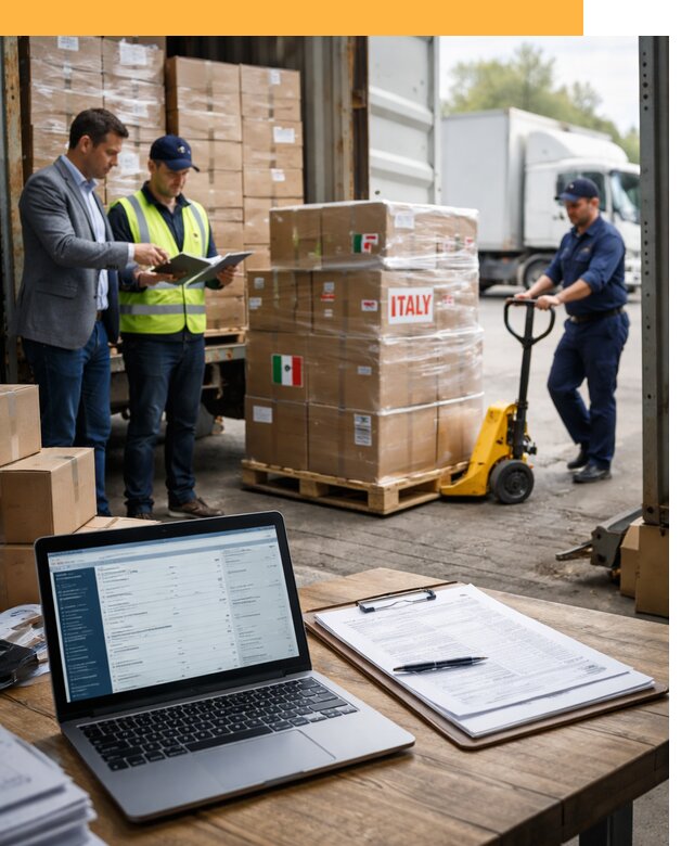 Доставка грузов из Италии: морские и авиаперевозки от 18371