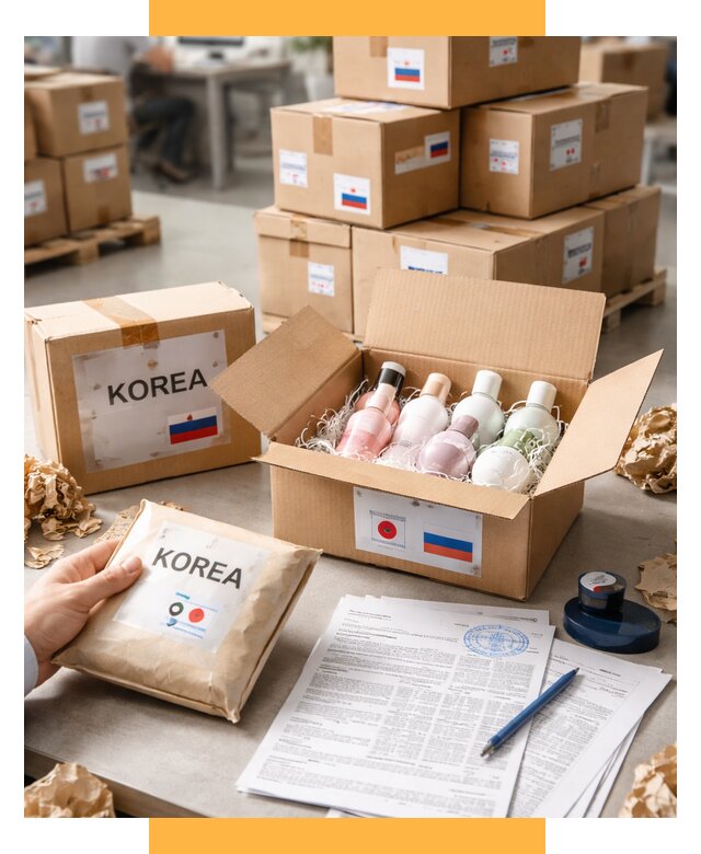 Доставка косметики из Кореи от 8675 р. под ключ | СетСервис-Крл
