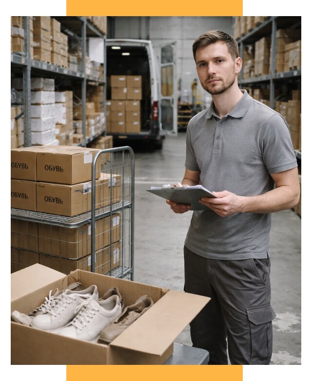 Доставка обуви из Китая и Турции от 4593 р. СетСервис-Крл