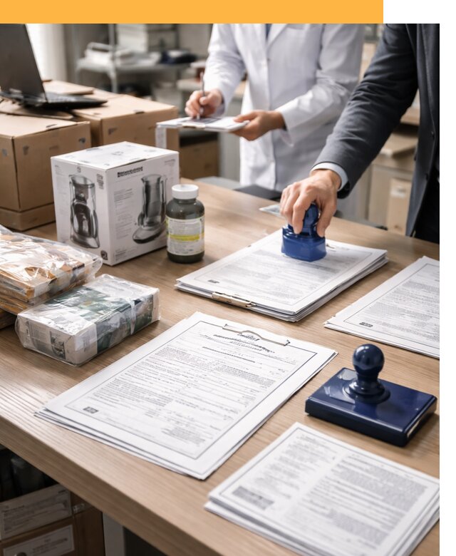 Сертификация импортных товаров от 12247 с таможенным сопровождением